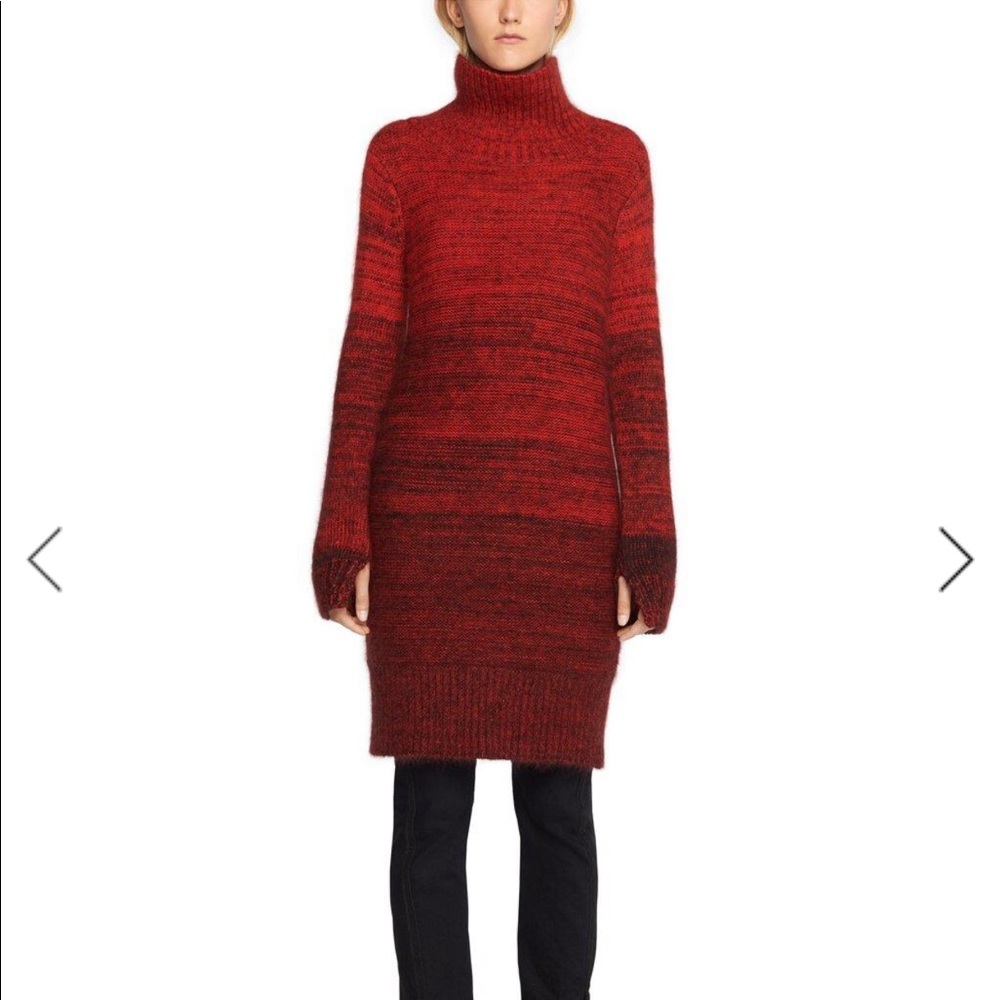 Rag & Bone Melina Sweater Dress fiery red ombre - Picture 1 of 7